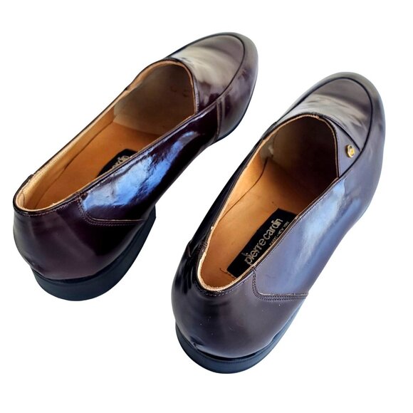 Pierre Cardin 70s Men Size 8 Brown Patent Leather Slip On Shoes Deadstock NWOT - Picture 12 of 12